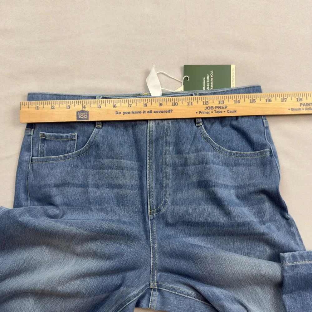 HALARA Women's Straight Leg Jeans in Medium Blue - Picture 4 of 10